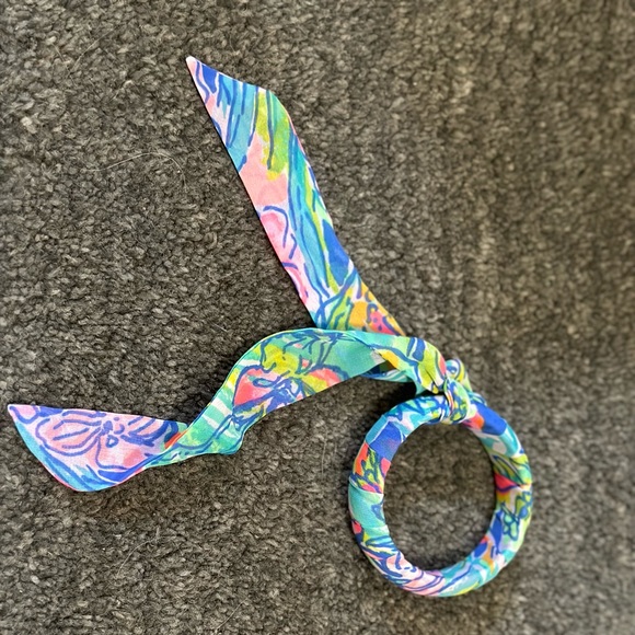 Lilly Pulitzer fabric wrapped bangle Sz S **Hard to Find** - Picture 3 of 3
